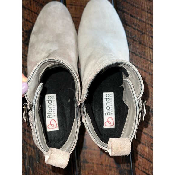 Blondo Saddie Tan Buckle Leather Waterproof Ankle Booties - Size 8 - Picture 8 of 17